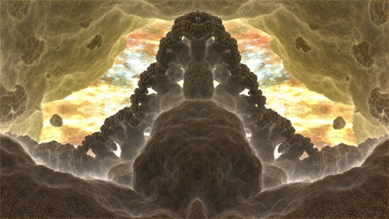 Fractal, 1080P, CGI, Dark, Space, Digital Art, 3D, Mandelbulb 3D, Nebula, Abstract, Brown, Artistic