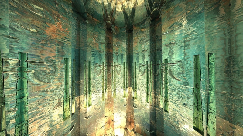 Green, 1080P, Geometry, Mandelbulb 3D, Digital Art, Artistic, CGI, Abstract, Fractal, 3D