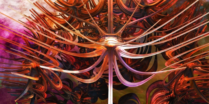 Squid, Abstract, Artistic, Fractal, Digital Art, CGI, Red, Alien, 1080P, Monster, Mandelbulb 3D, Tentacle, Creature, 3D