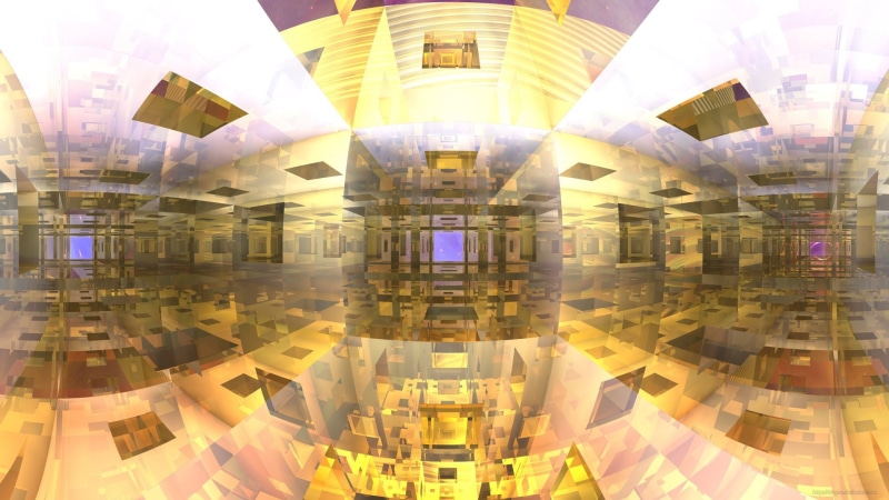 3D, Yellow, Abstract, Artistic, Mandelbulb 3D, CGI, 1080P, Digital Art, Fractal, Cube, Geometry