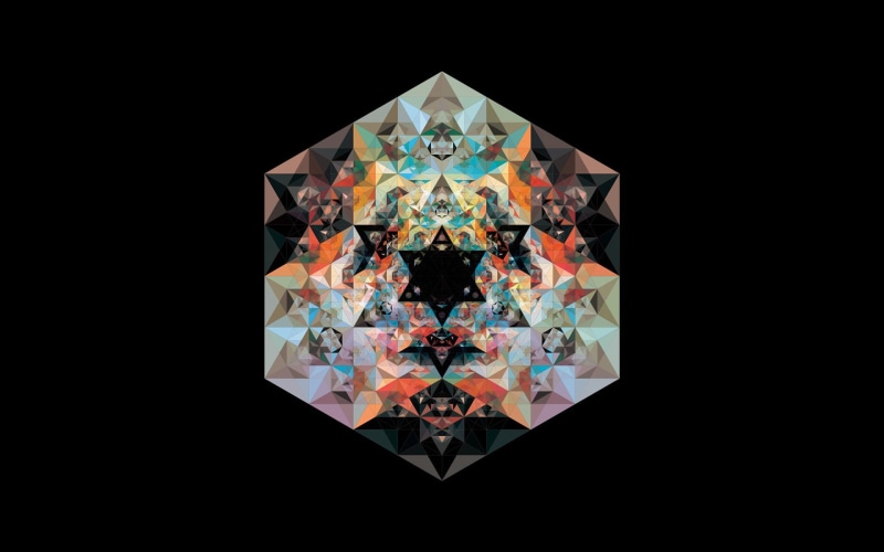optical, creativity, symmetry, multi colored, floral pattern, art and craft, studio shot, still life, shape, luxury, black background, geometric shape
