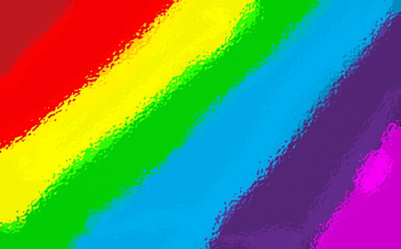 large, stripes, colour, 3d and abstract, 1080P, rainbow