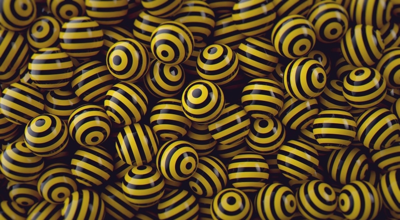 full frame, large group of objects, repetition, Yellow, cinema4d, swirl, backgrounds, designismylife, natural pattern, textile, striped, cd, c4d, 3D, no people