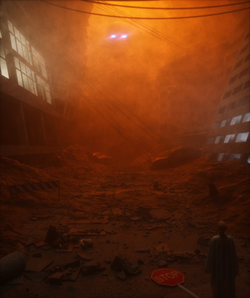 artwork, 720P, apocalyptic, city, surreal, Cinema4D