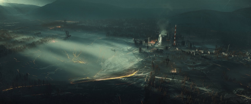 OctaneRender, city, 2K, smoke, concept art, factory, landscape, Cinema4D, OctaneRender by OTOY, digital