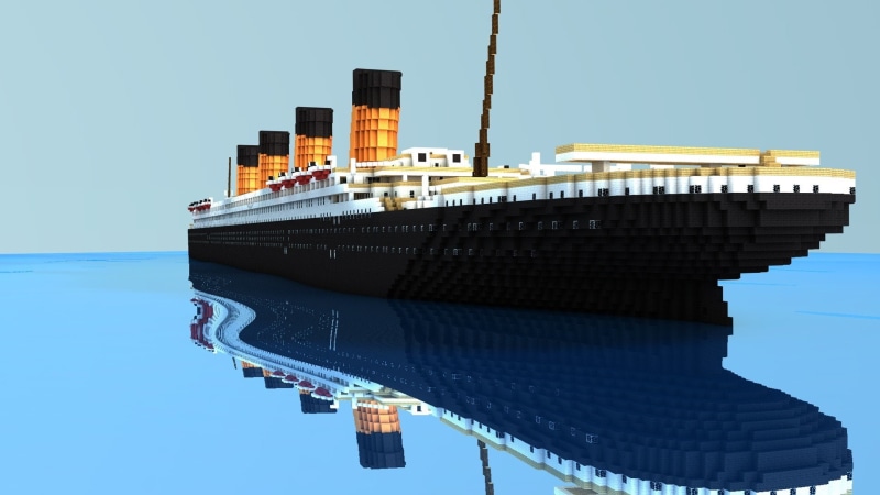 cinema4d, cinema, ingve, titanic, 1080P, minecraft, vehicles, realistic, ocean, sowhat