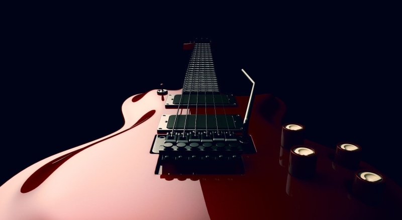 vibrato, red, redguitar, Guitar, Washburn, Dark, electricguitar, electric, 1080P, Design, Cinema4D, instrument, whammy, Music, Glossy, arm, bar