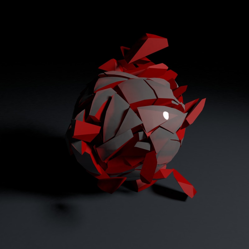 still life, luxury, Cinema 4D, destruction, art and craft, indoors, abstract, 3D, large group of objects, shape, geometry, single object, close-up, no people