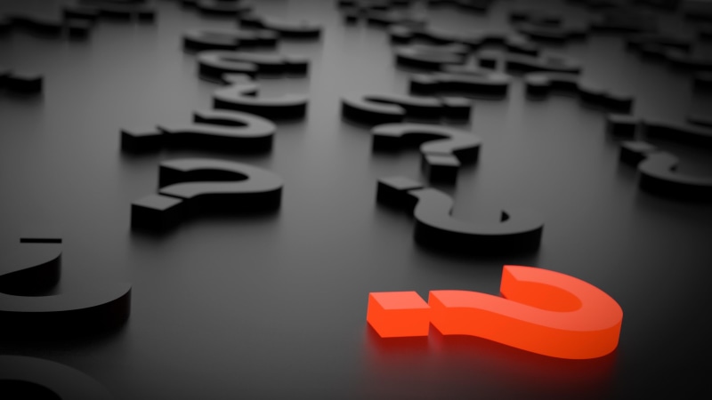 3d, red, black, question mark, 4K, question, abstract