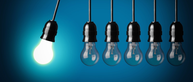 3D, lightbulb, reflection, artwork, 8K, physics, 3d object, light bulb, digital art, blue background, lights