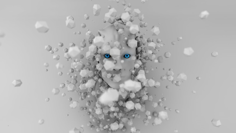 water, nature, artwork, body part, simple background, 3D, close-up, sphere, drop, gray background, gray, blurred, low poly, wet, robot, clean, 1080P, depth of field