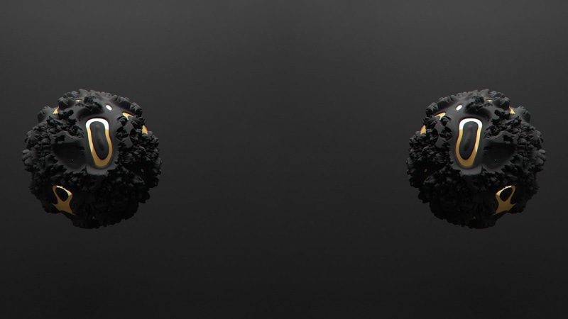 two, studio shot, no people, animal, 1080P, jewelry, reflection, copy space, black, sweet food, black color, splash, close-up, minimalism, food, unhealthy eating