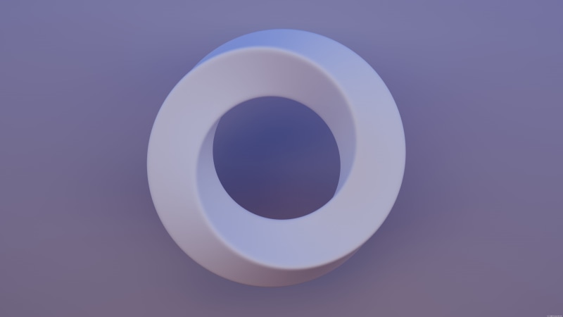 simple, simple background, Mobius strip, circle, digital art, minimalism, CGI, 3d object, 3D, 4K