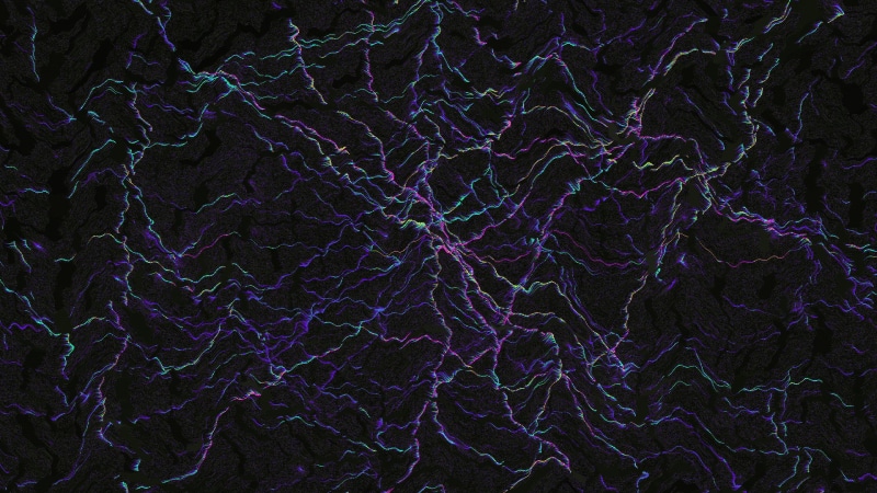wavy lines, 1080P, line art, glitch art, dark, lines, abstract, purple, purple background