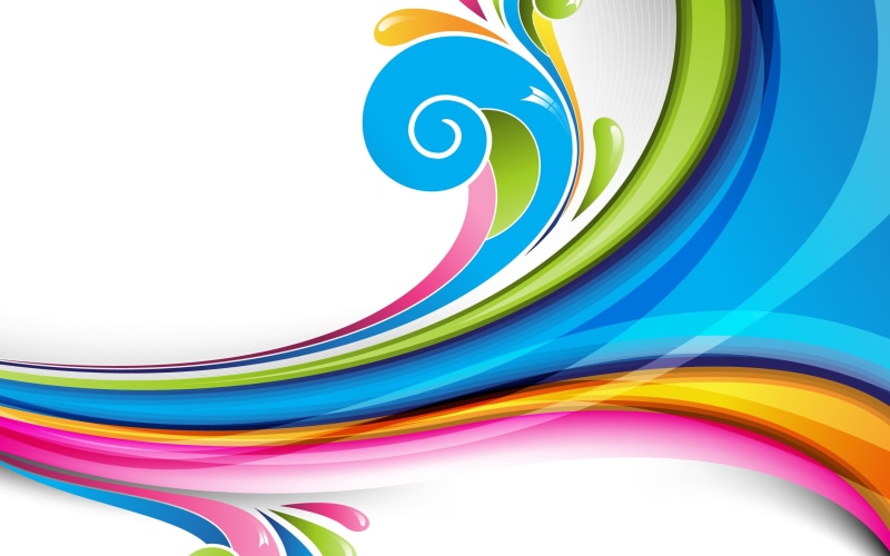 colorful, vector art, wavy lines, 2K