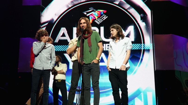 Julien Barbagallo, Tame Impala, Top music artist and bands, Jay Watson, band, stage, 4K, boy, Kevin Parker, awardee, Dominic Simper, Cam Avery