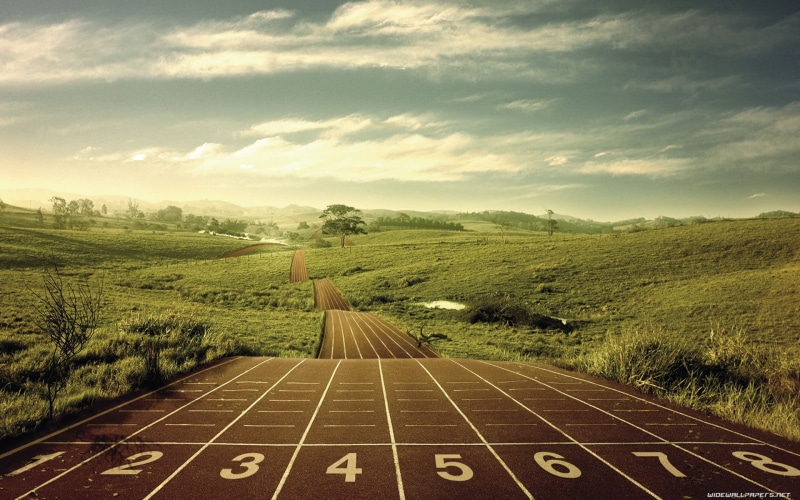 cloud - sky, sports, tranquil scene, Run, mattress, outdoors, tree, sky, sign, plant, no people, landscape, Olympics, sport, direction, digital art, field