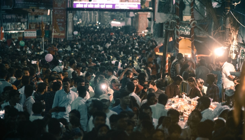 4K, crowd, adult, city street, women, background, perspective, moody, person, group of people, walking, bright, outdoors, large group of people