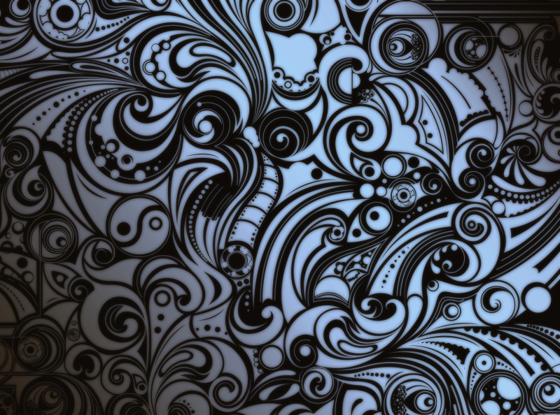 art, 4K, Vector Art, close-up, backgrounds, repetition, art and craft, digital art, creativity, black, Abstract, ornate, Aero, design, black color