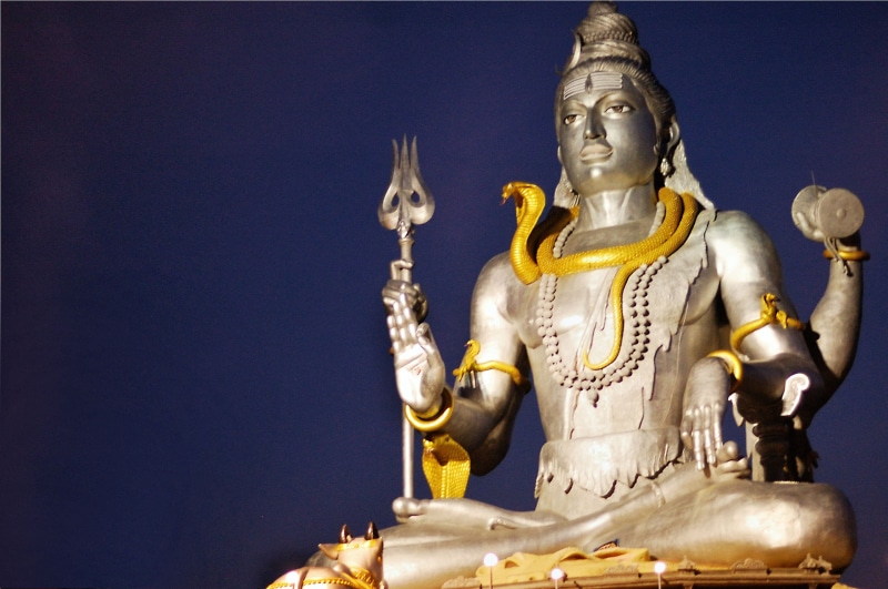 blue, spirituality, gold colored, history, religion, buddha, 2K, belief, night, statues, human representation, Lord Shiva, craft, art and craft, idol