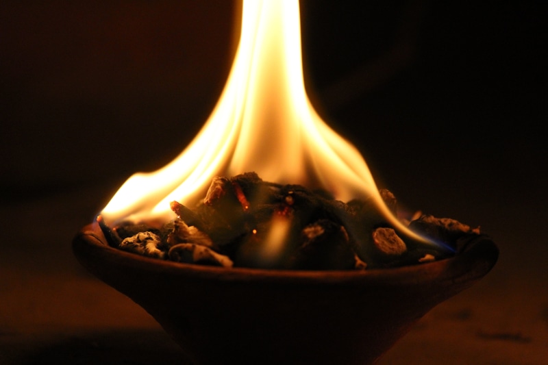 lamp, heat - temperature, prayer, indoors, household equipment, dark, celebration, food and drink, close-up, fire - natural phenomenon, no people, black background