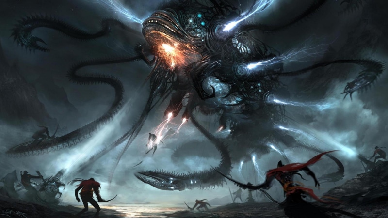 2K, 3d and abstract, fantasy, huge, monster, abstract
