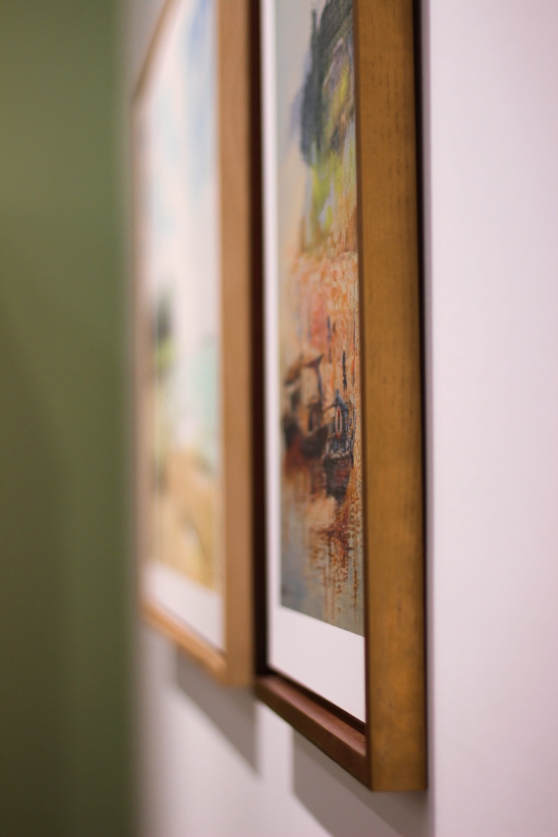 canvas, art gallery, shelf, picture frame, floor, door, sketch, art and craft, nature, frame, closet, sideboard, window, painting, no people, art museum