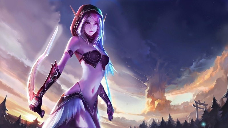 character, female, warrior, elf, beauty, anime, 1080P, 3d and abstract, woman, digital, fantasy