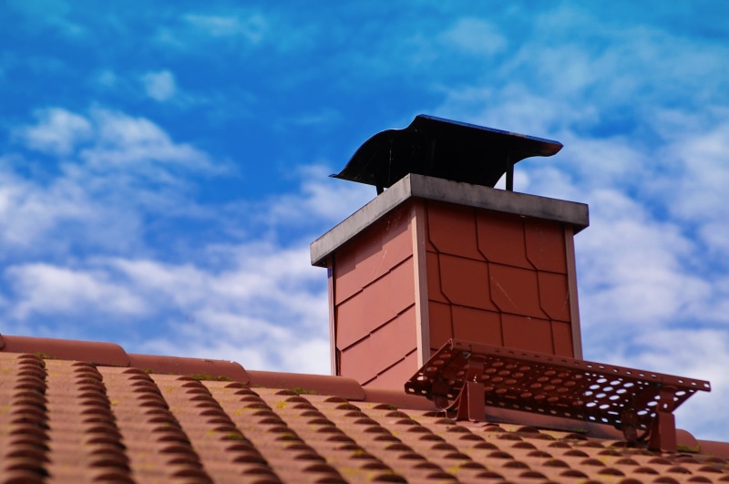 summer, shingle, house roof, day, chimney sweep, white clouds, sky, sunlight, cloud - sky, nature, low angle view, window, roofers, high section, blue sky