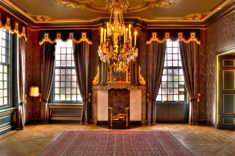 baroque style, vintage, inside, lighting equipment, antique, indoors, ornate, tiled floor, built structure, elegant, stage theater, gold colored, room
