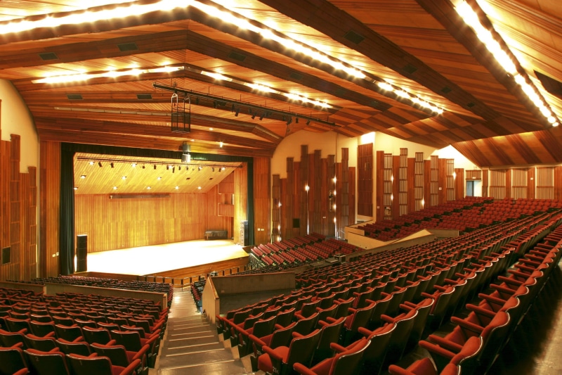 movie Theater, Bogota, national, n, stage Theater, wood - material, national university of colombia, lecture hall, illuminated, lighting equipment, Hall