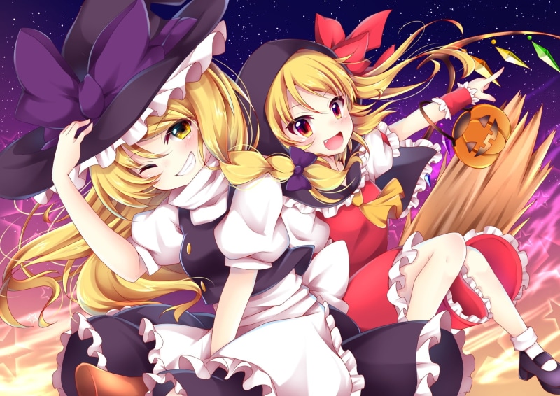 720P, touhou, indoors, variation, smiling, art and craft, choice, retail, festival, no people, blonde, multi colored, craft, Anime, still life, close-up