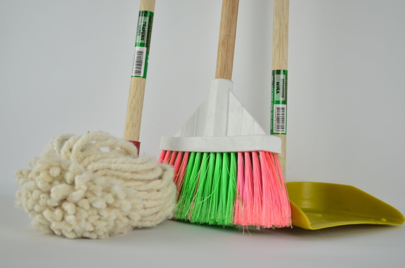 studio shot, indoors, broom, yellow, mop, dustpan, no people, clean, map, multi colored, domestic Life, purity, picker, housework, floor, textile, equipment