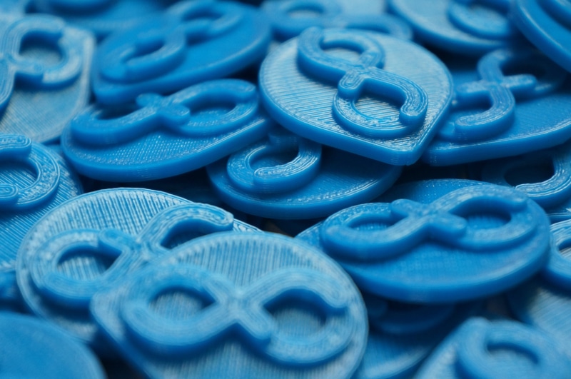 textured, repetition, pattern, shape, 4K, Linux, plastic, backgrounds, large group of objects, blue, selective focus, abundance, full frame, still life