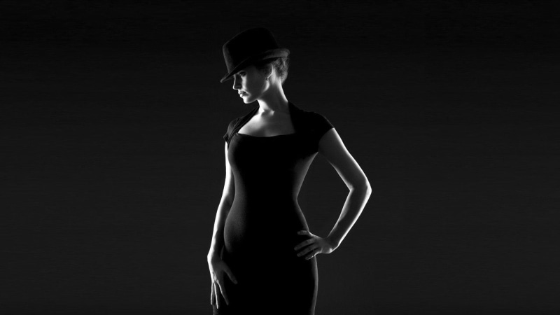 fedora, dress, model, 1920x1080, hat, 1080P, s, girls, women, sleeve, cap, black, woman