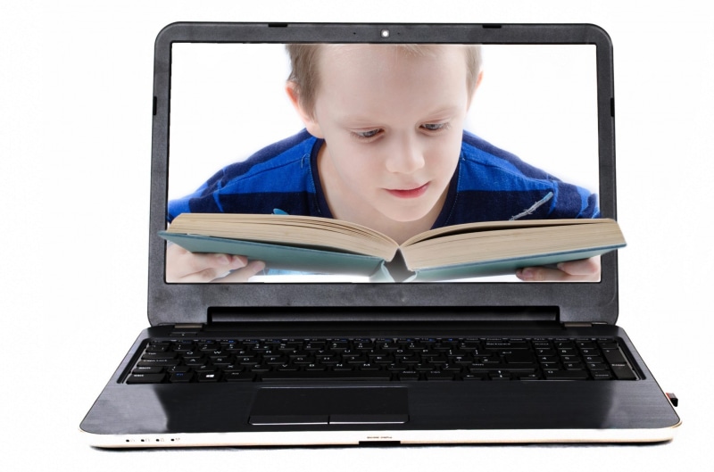 1080P, digital, looking, book, technology, childhood, pad, portable, black, girls, reading, child, student, front, view, teenager, indoors, notebook, copy