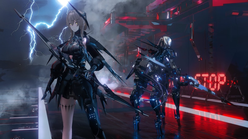 science fiction, anime, anime girls, Seymour, Punishing: Gray Raven, 4K, cyborg