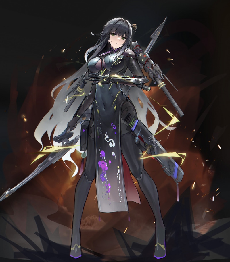 portrait display, Punishing: Gray Raven, cyborg, 2K, anime girls