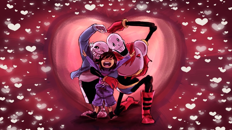 Undertale, 2K, Papyrus (Undertale), Sans (Undertale), Video Game, Frisk (Undertale)