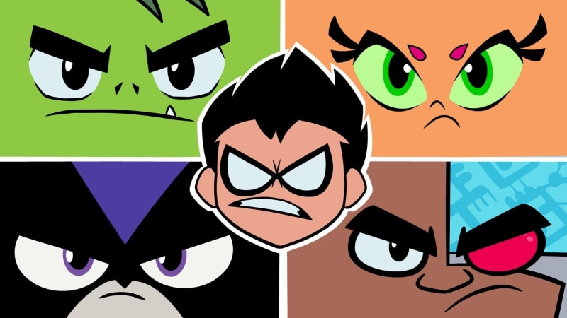 Teen Titans, Beast Boy, technology, Starfire (DC Comics), cartoon, Cyborg (DC Comics), fashion, Raven (DC Comics), eyeglasses, Tim Drake, sunglasses, occupation