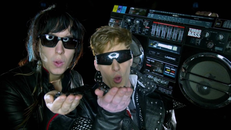 Palms, young adult, technology, fashion, 1080P, men, Band, young women, people, 3-d glasses, Lonely island, portrait, sunglasses, adult, women, Boombox
