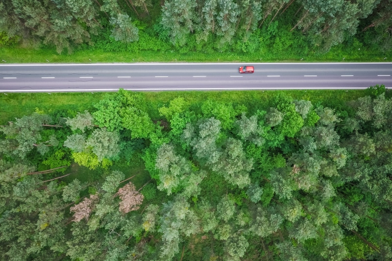 simple, 4K, scenics - nature, growth, from the plane, Road, roads, drone photography, sign, green, minimalistic, nature, outdoors, clean, no people, motor vehicle