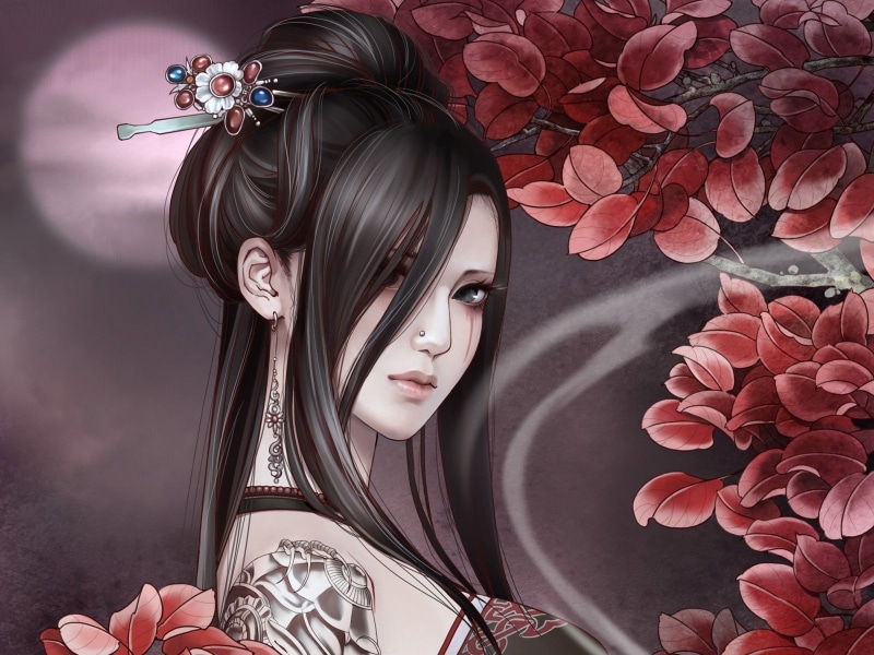 flower arrangement, illustration, female, beauty in nature, females, fashion, rose, Jx Online, beautiful woman, character, plant, bouquet, flowering plant