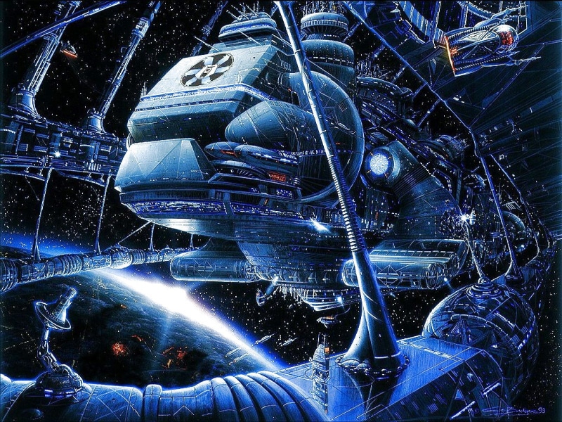glowing, digital composite, high angle view, fi, sci, night, connection, nature, lighting equipment, mecha, Fighting, MechWarrior, complexity, Battletech
