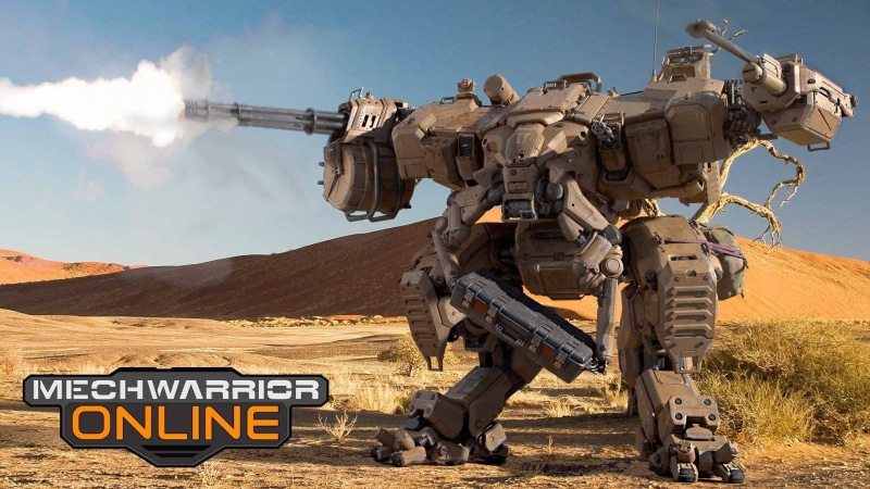 text, mech, land, 1080P, military, poster, armed forces, mecha, robot, mode of transportation, communication, transportation, desert, MechWarrior, online