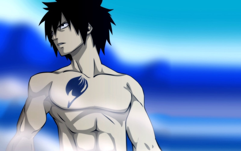 blue, hairstyle, sculpture, anime boys, art and craft, outdoors, focus on foreground, nature, blue background, representation, sky, creativity, human representation