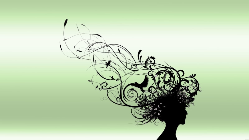 8K, silhouette, graphic design, hairstyle, woman, illustration, abstract art, art, hair, graphics