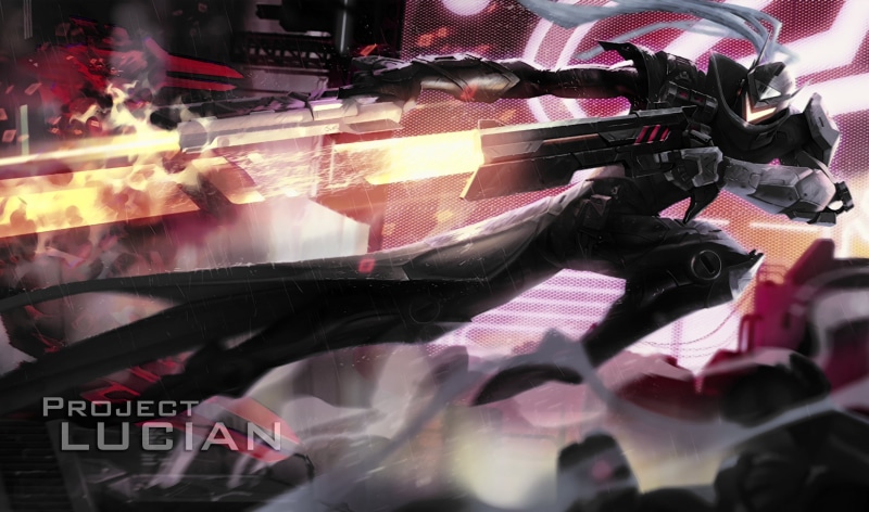 motor vehicle, market, 1080P, Summoners Rift, land vehicle, indoors, Lucian (League of Legends), selective focus, composite image, mode of transportation