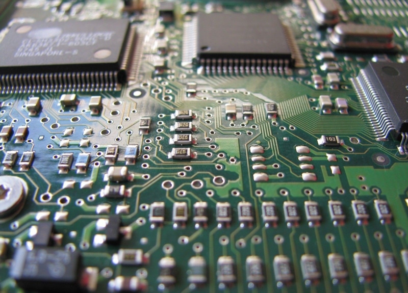 high angle view, electronics Industry, electrical Component, connection, motherboard, board, mother board, industry, pc, main board, equipment, technology