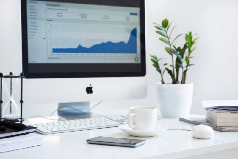indoors, work, coffee cup, connection, books, crockery, computer equipment, coffee, refreshment, 5K, plant, domain, technology, seo, graphs, mug, decor